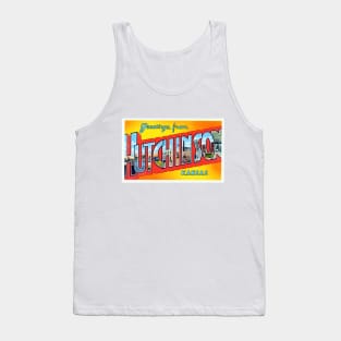 Greetings from Hutchinson, Kansas - Vintage Large Letter Postcard Tank Top